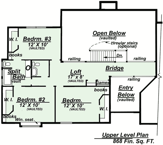 Model P-811 walk-out house plan