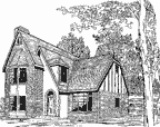 Click NOW to see a larger view of this tudor style house plan with contemporary features.
